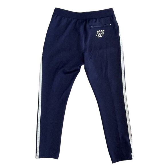 PRPS Mens Track Pants XL Navy Blue Sweatpant Joggers Zip Pockets Straight Leg - Picture 7 of 16